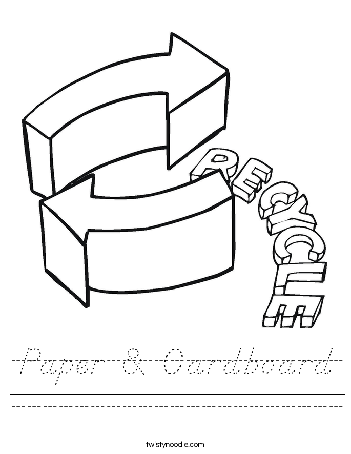 Paper & Cardboard Worksheet