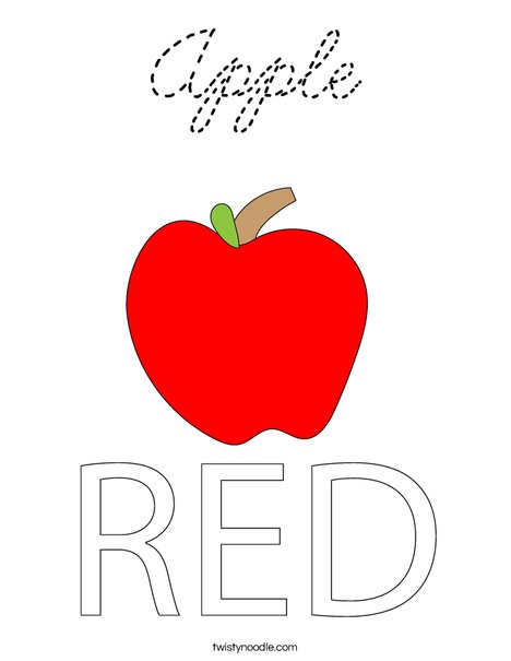 Red Apple Coloring Page
