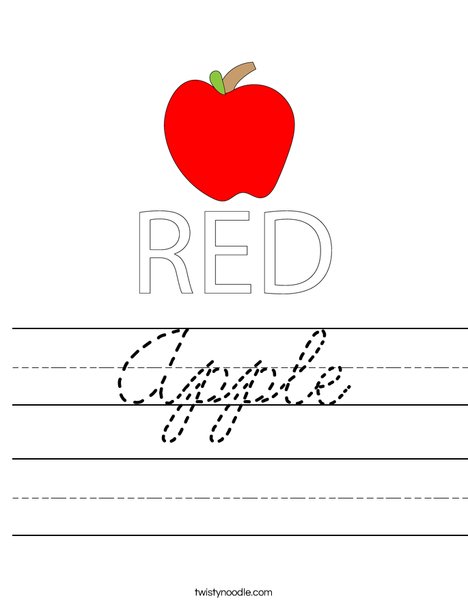 Red Apple Worksheet