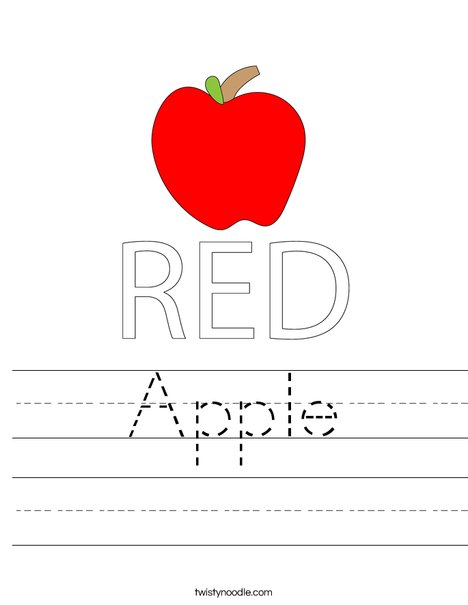Red Apple Worksheet