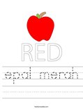 epal merah Worksheet