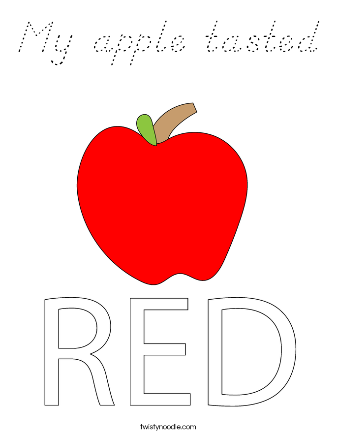 My apple tasted Coloring Page