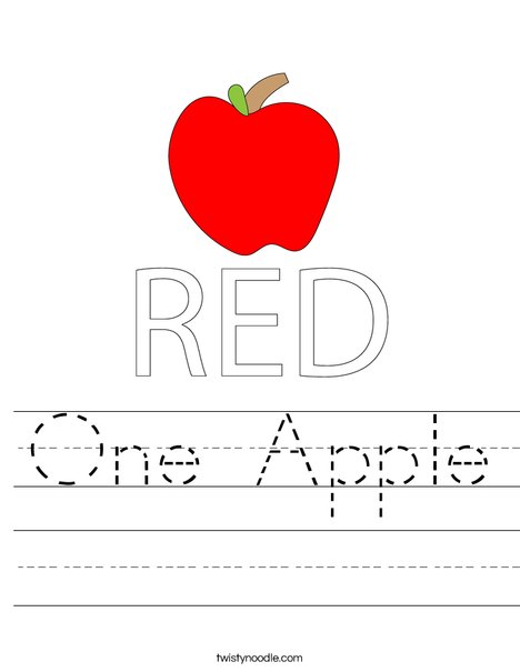 Red Apple Worksheet