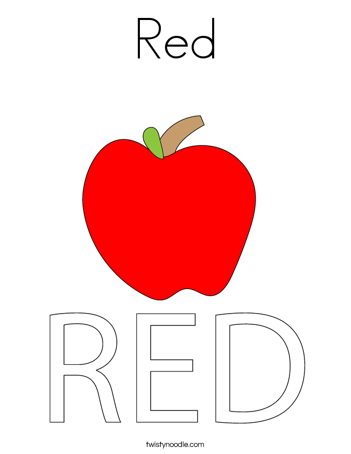 Red Coloring Page