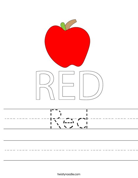 Red Apple Worksheet