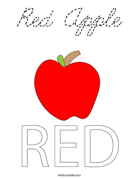 Red Apple Coloring Page