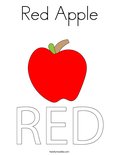 Red AppleColoring Page