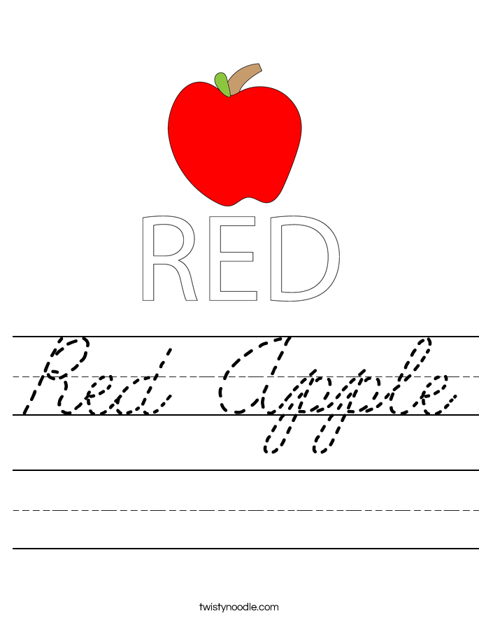Red Apple Worksheet