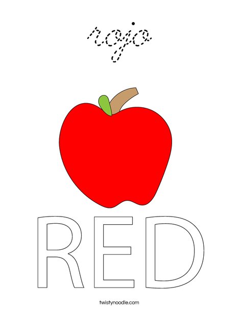 Red Apple Coloring Page