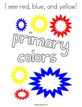 I see red, blue, and yellow! Coloring Page
