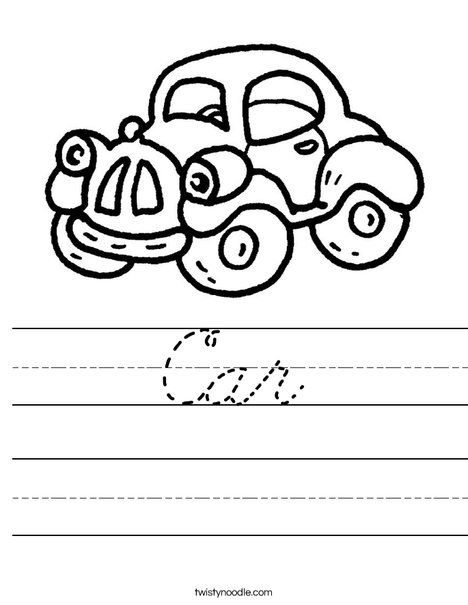 Red Car Worksheet