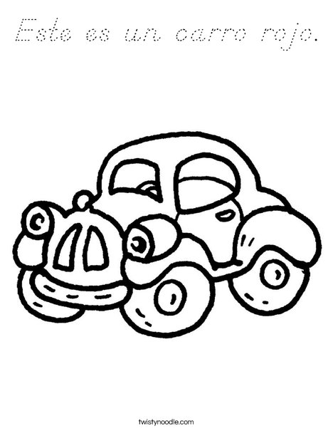Red Car Coloring Page
