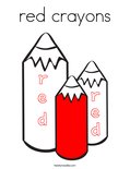 red crayons Coloring Page