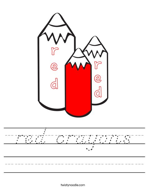 Red Crayons Worksheet