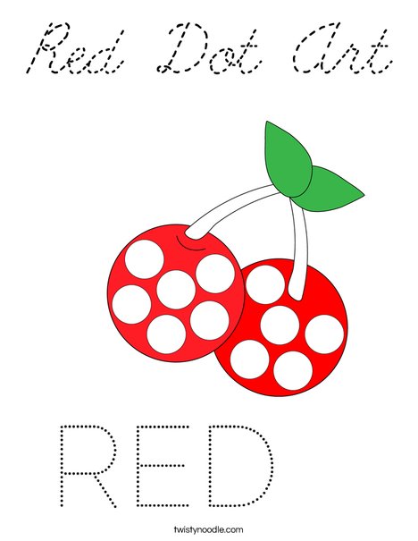 Red Dot Art Coloring Page