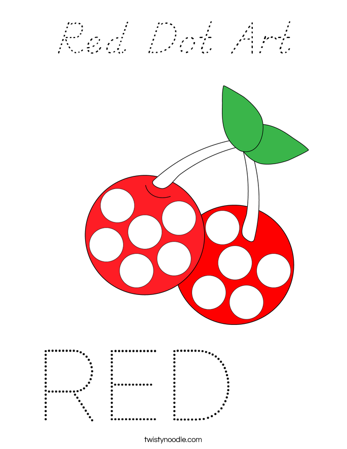 Red Dot Art Coloring Page