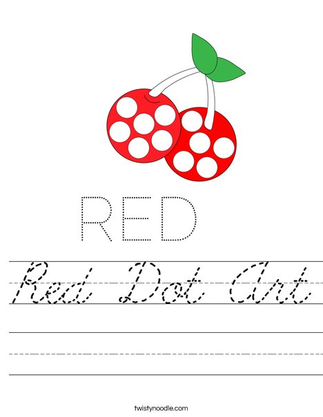 Red Dot Art Worksheet