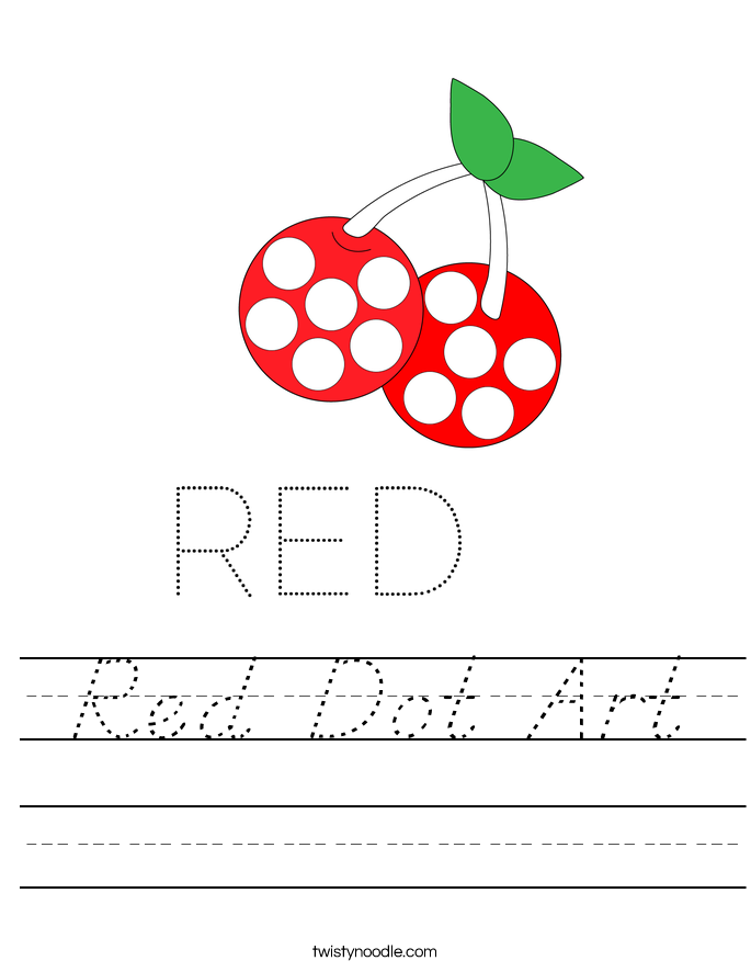 Red Dot Art Worksheet