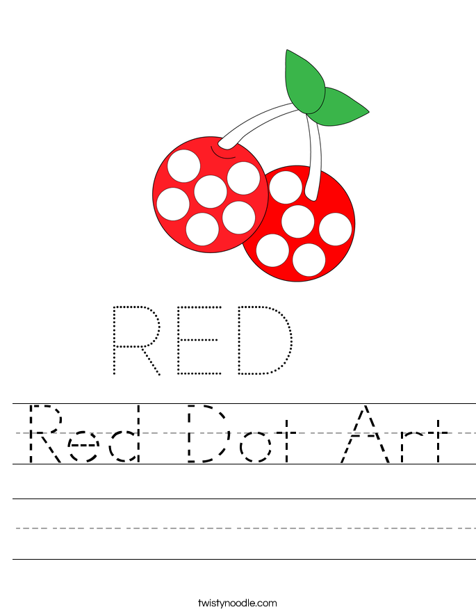 Red Dot Art Worksheet