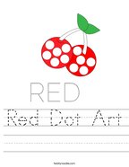 Red Dot Art Handwriting Sheet