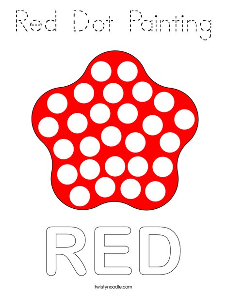 Red Dot Painting Coloring Page