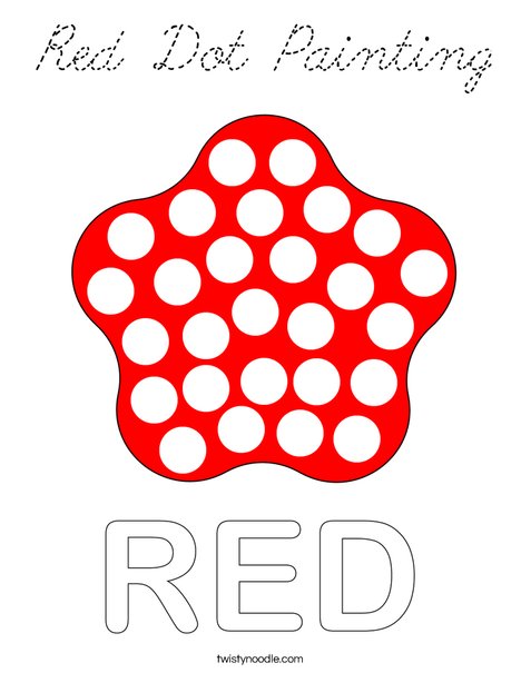 Red Dot Painting Coloring Page