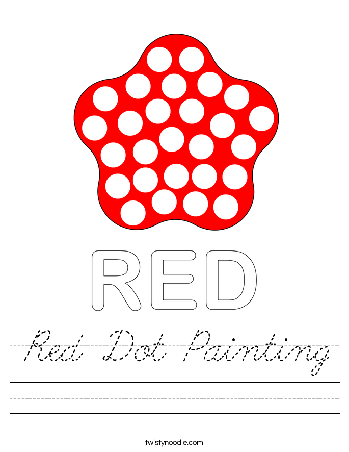 Red Dot Painting Worksheet
