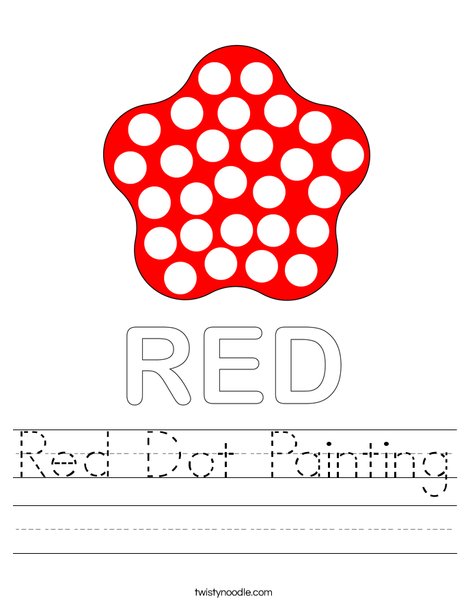 Red Dot Painting Worksheet