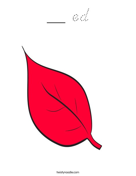 Red Fall Leaf Coloring Page