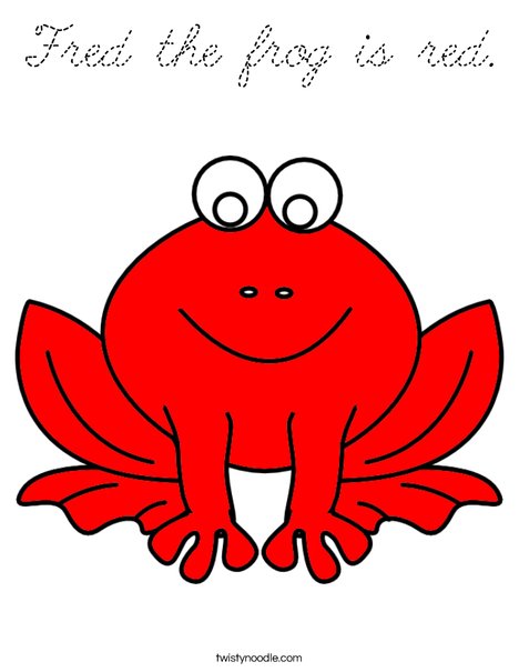 Red frog Coloring Page