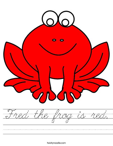 Red frog Worksheet