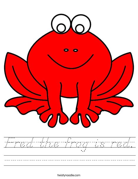 Red frog Worksheet