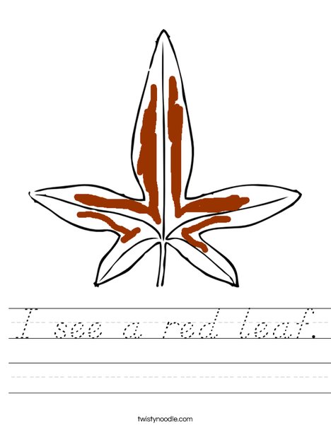 Red Leaf Worksheet