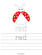 Red Worksheets - Twisty Noodle
