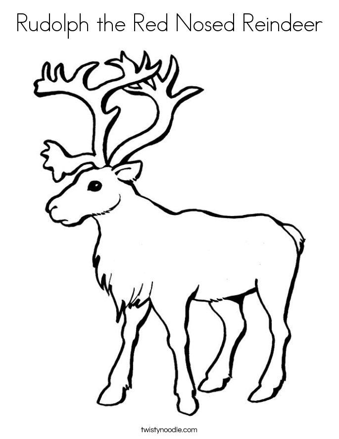 Rudolph the Red Nosed Reindeer Coloring Page