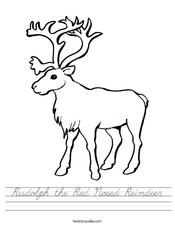 Rudolph the Red Nosed Reindeer Worksheet