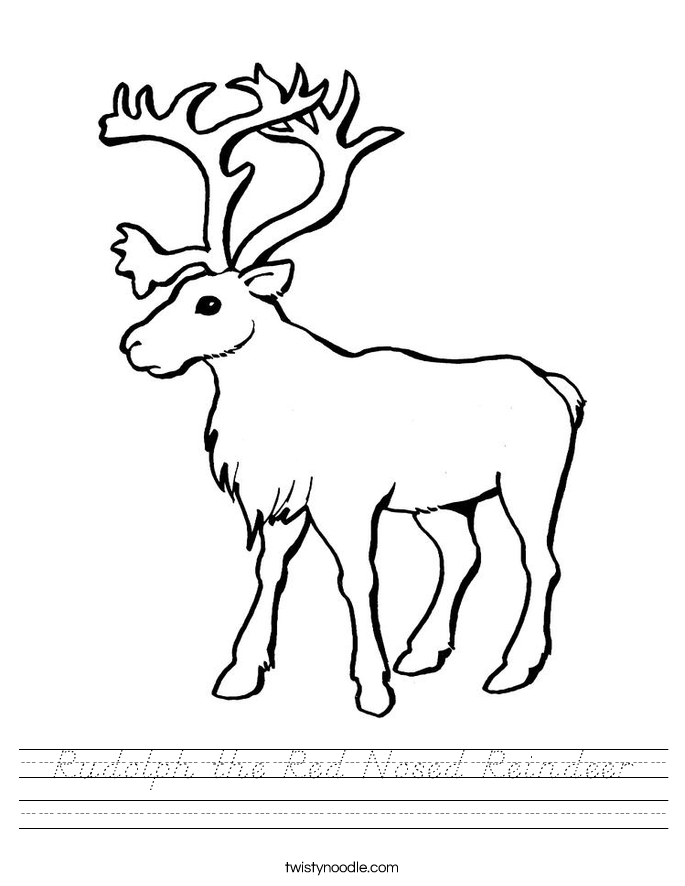 Rudolph the Red Nosed Reindeer Worksheet