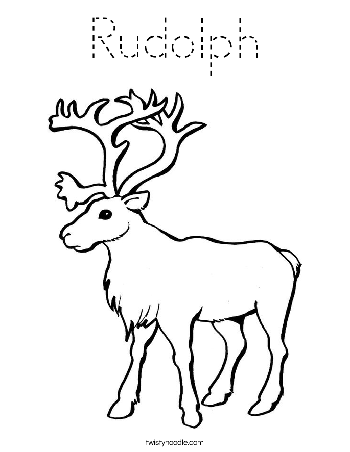 Rudolph Coloring Page