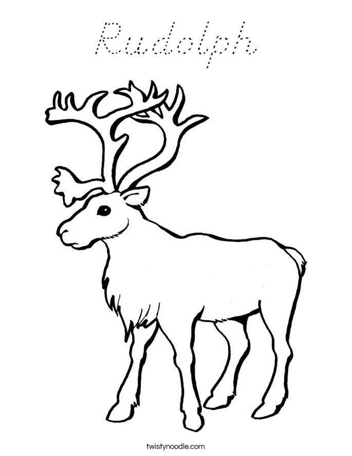 Rudolph Coloring Page