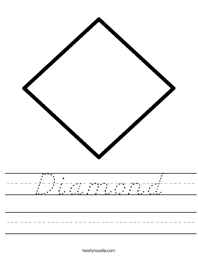 Diamond Worksheet