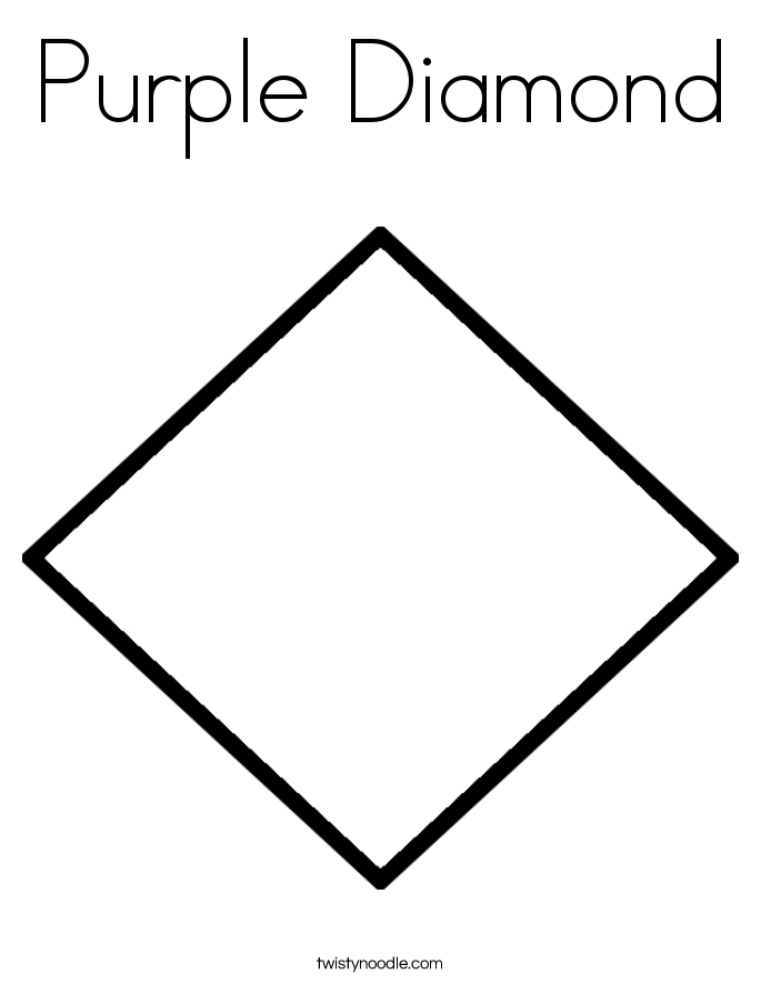 Purple Diamond Coloring Page