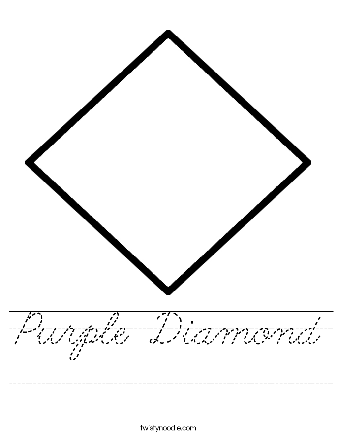 Purple Diamond Worksheet