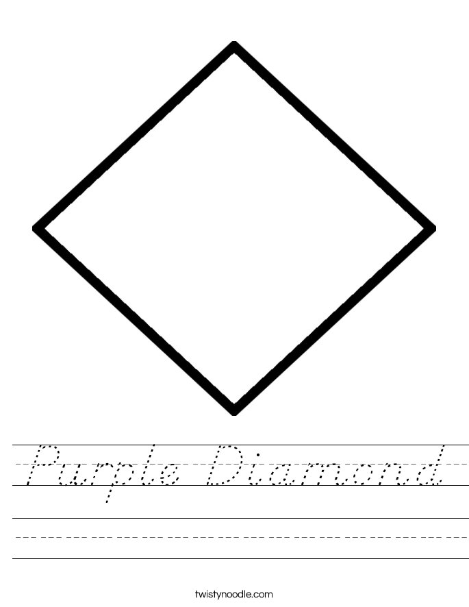 Purple Diamond Worksheet