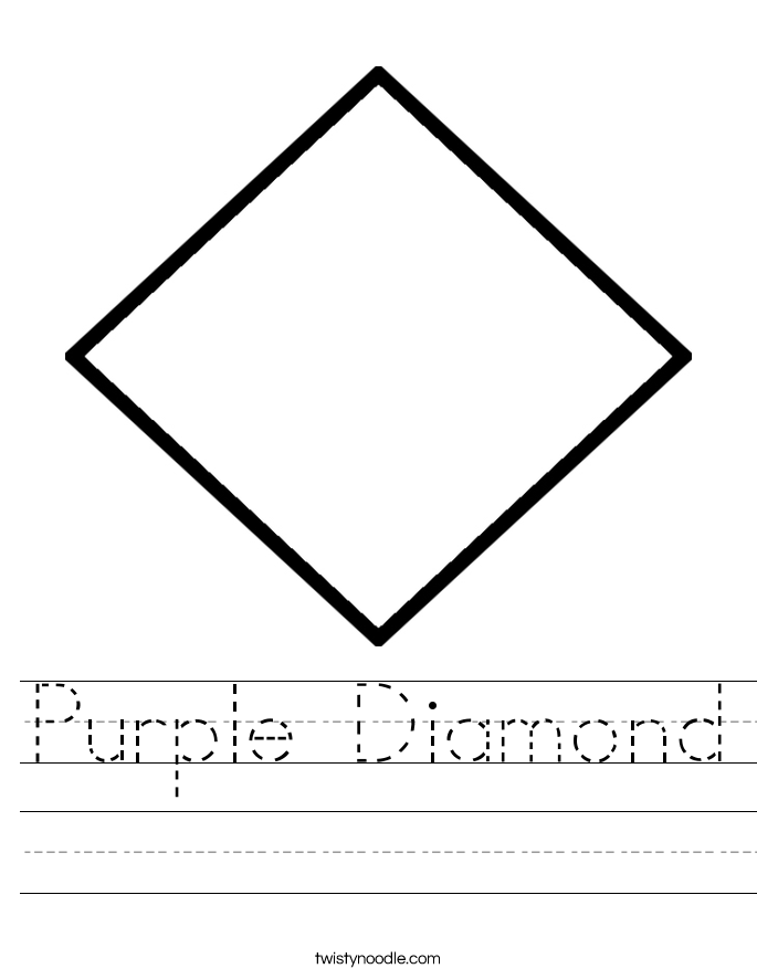 Purple Diamond Worksheet