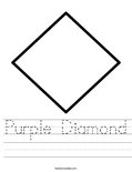 Purple Diamond Worksheet