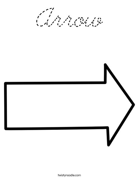 Right Arrow Coloring Page