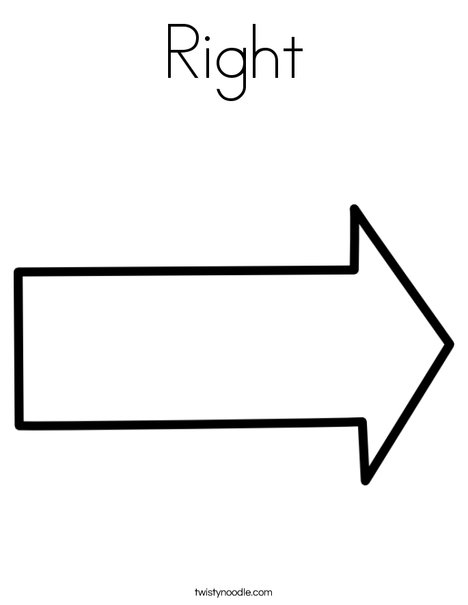 Right Arrow Coloring Page