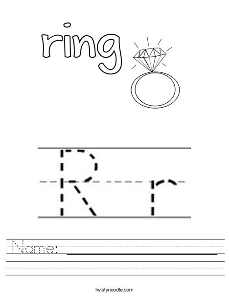 Ring starts with R! Worksheet