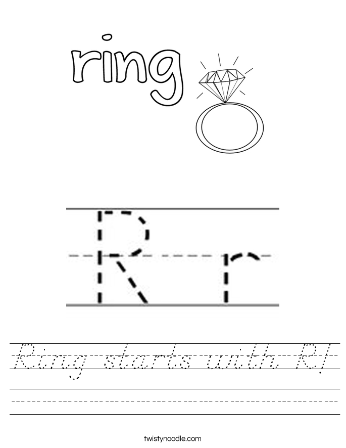 Ring starts with R! Worksheet