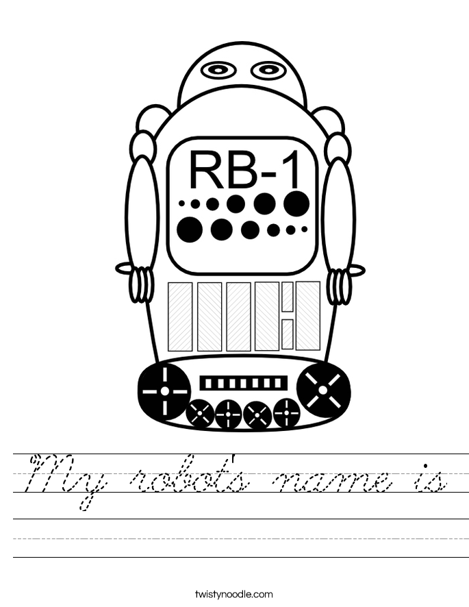 My robot's name is Worksheet